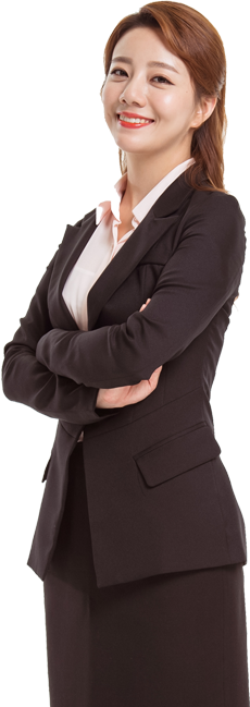 Professional man in a blue suit sitting and smiling